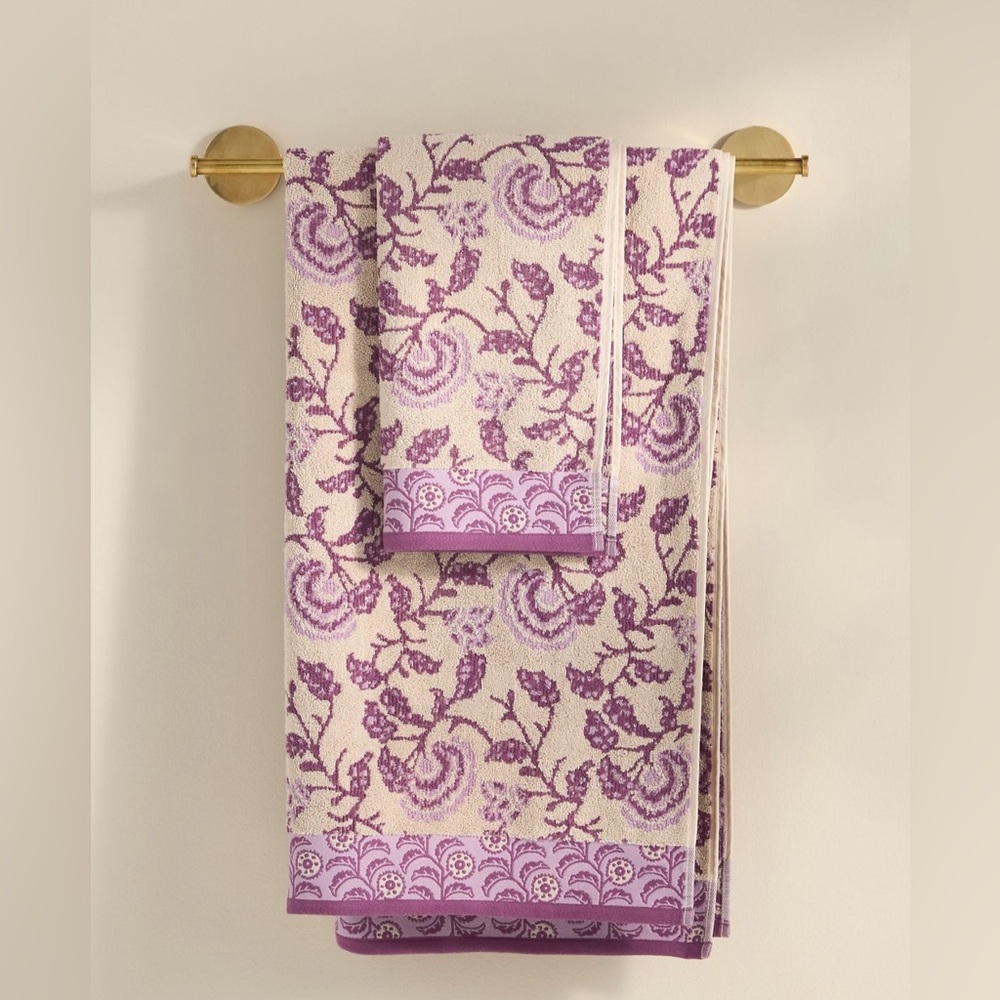 Anthropologie Vivi Cotton Jacquard Terrycloth Hand Towel NEW